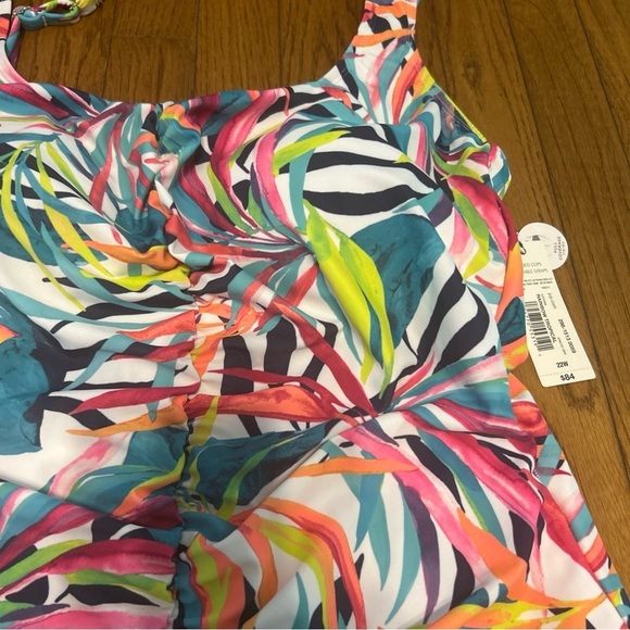 NWT Sonnet Shores Women's -Rainbow Tropical - One Piece Swimsuit Plus - Size 22W - Picture 3 of 5